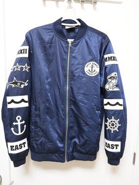 East Coast Lifestyle Navy Nautical Bomber Jacket